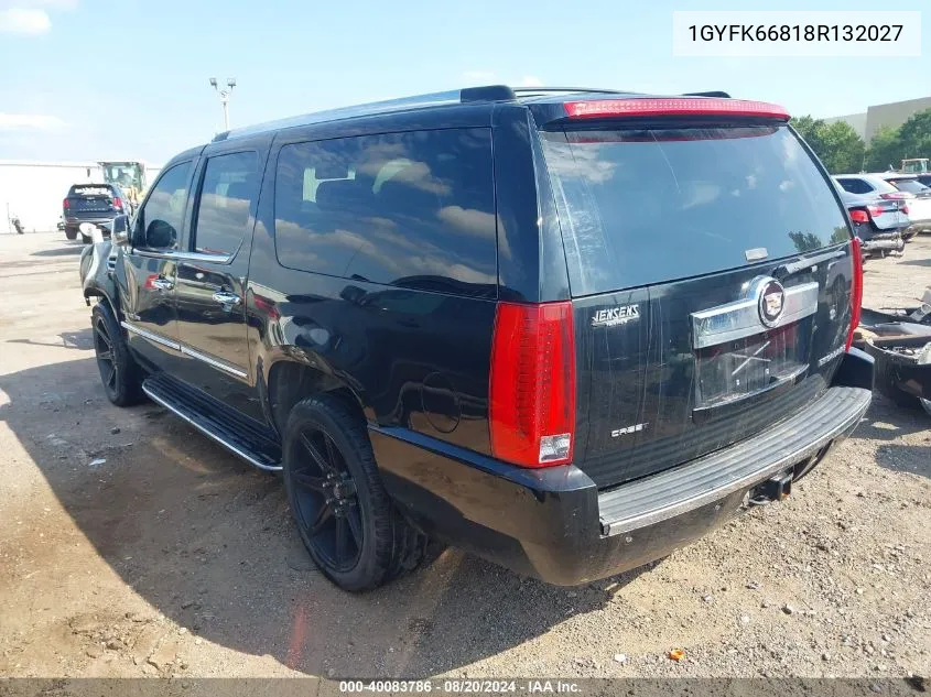 2008 Cadillac Escalade Esv Standard VIN: 1GYFK66818R132027 Lot: 40083786