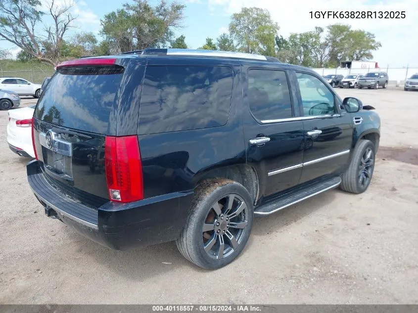 2008 Cadillac Escalade Standard VIN: 1GYFK63828R132025 Lot: 40118557