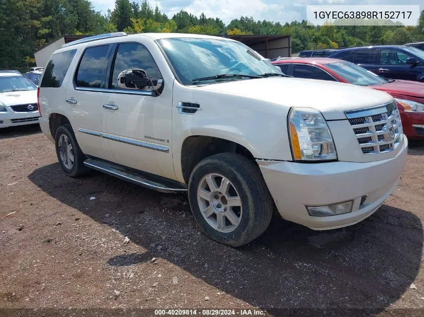 2008 Cadillac Escalade Standard VIN: 1GYEC63898R152717 Lot: 40209814