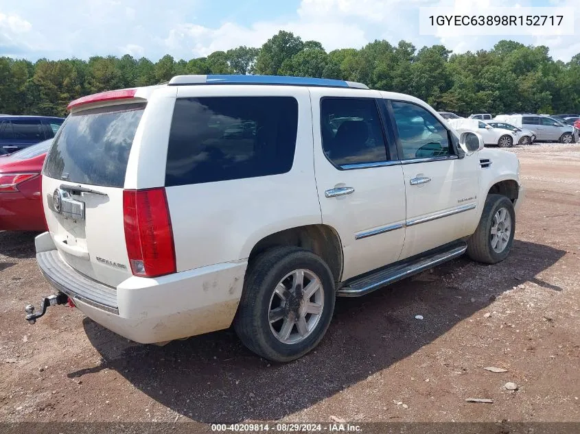 2008 Cadillac Escalade Standard VIN: 1GYEC63898R152717 Lot: 40209814