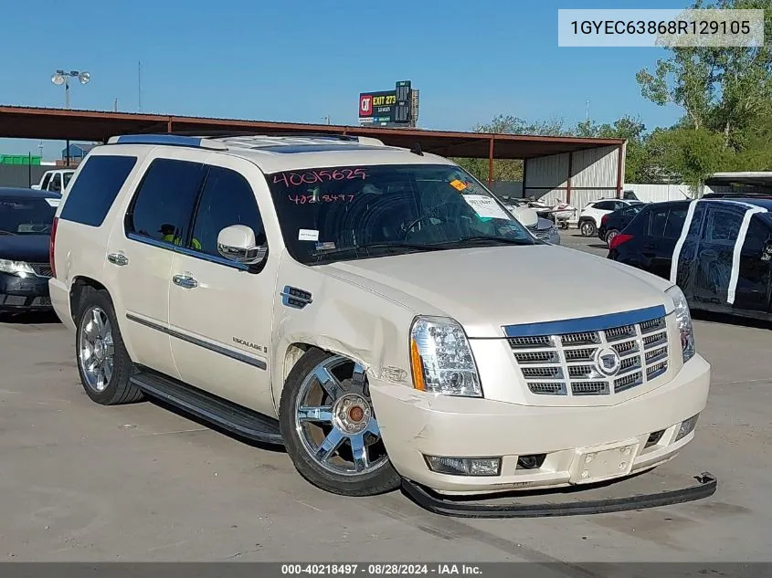 2008 Cadillac Escalade Standard VIN: 1GYEC63868R129105 Lot: 40218497