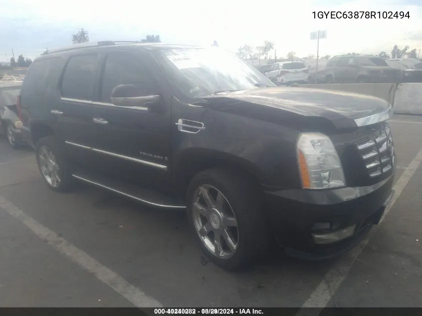 2008 Cadillac Escalade Standard VIN: 1GYEC63878R102494 Lot: 40240282