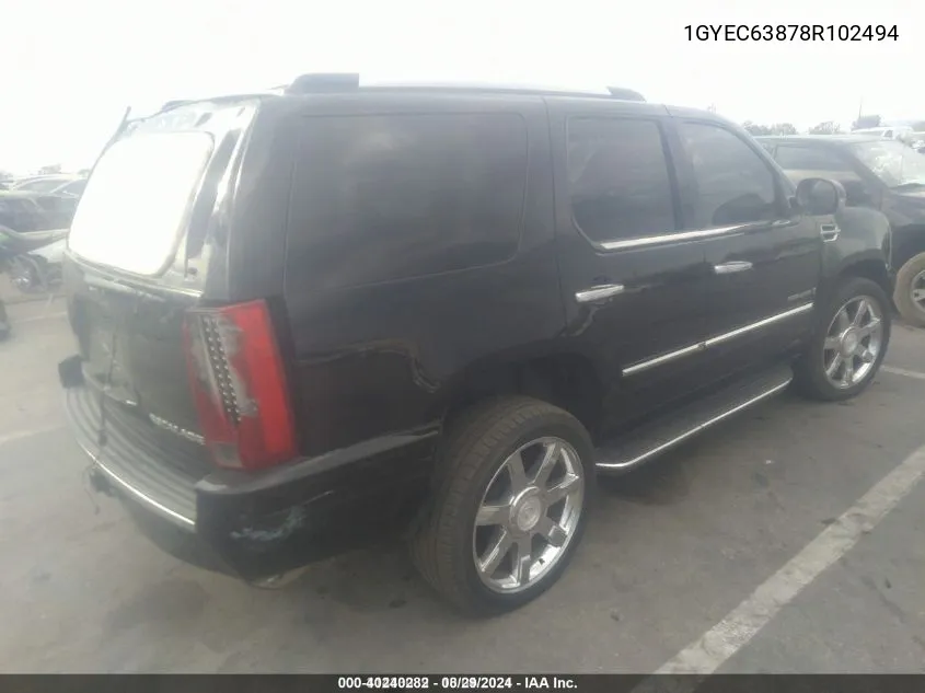 2008 Cadillac Escalade Standard VIN: 1GYEC63878R102494 Lot: 40240282