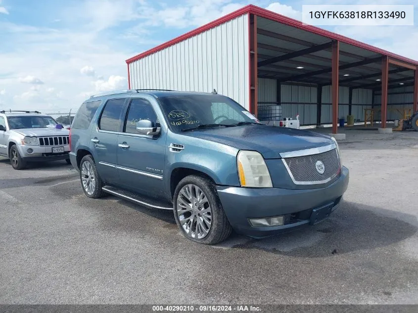 2008 Cadillac Escalade Standard VIN: 1GYFK63818R133490 Lot: 40290210