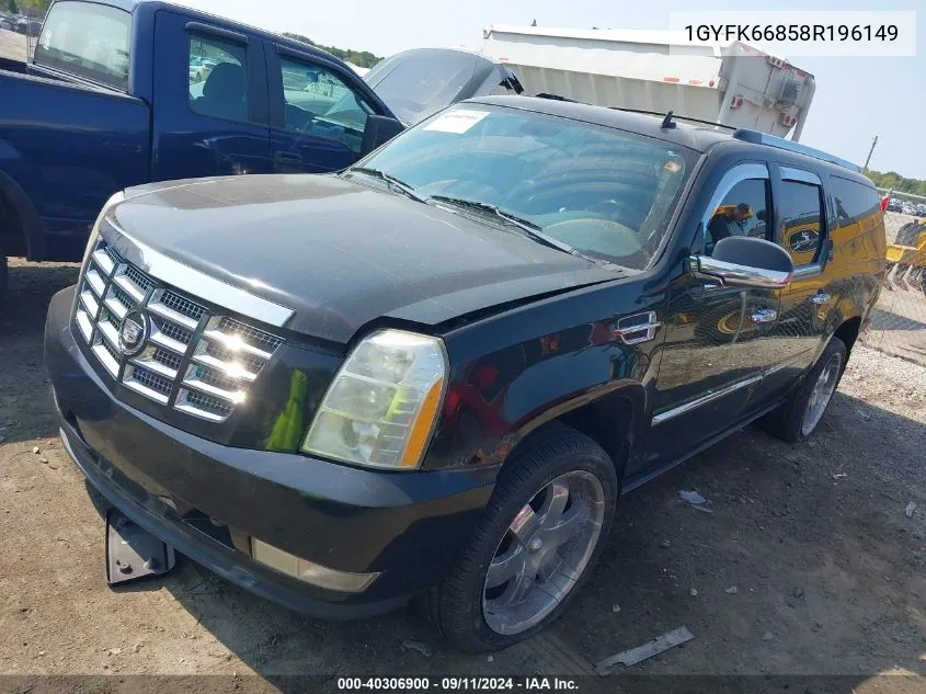 1GYFK66858R196149 2008 Cadillac Escalade Esv