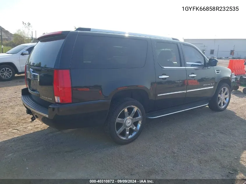 2008 Cadillac Escalade Esv Standard VIN: 1GYFK66858R232535 Lot: 40310872