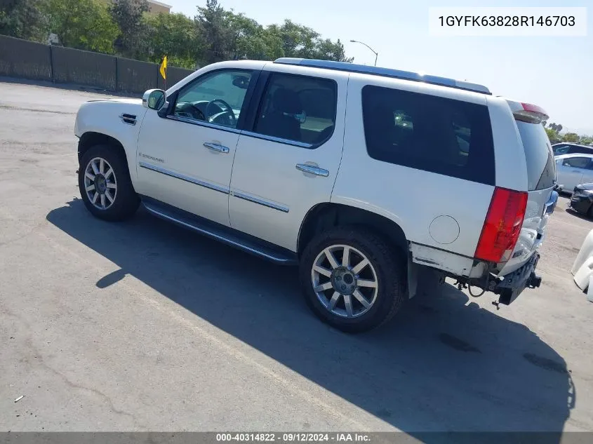 2008 Cadillac Escalade Luxury VIN: 1GYFK63828R146703 Lot: 40314822