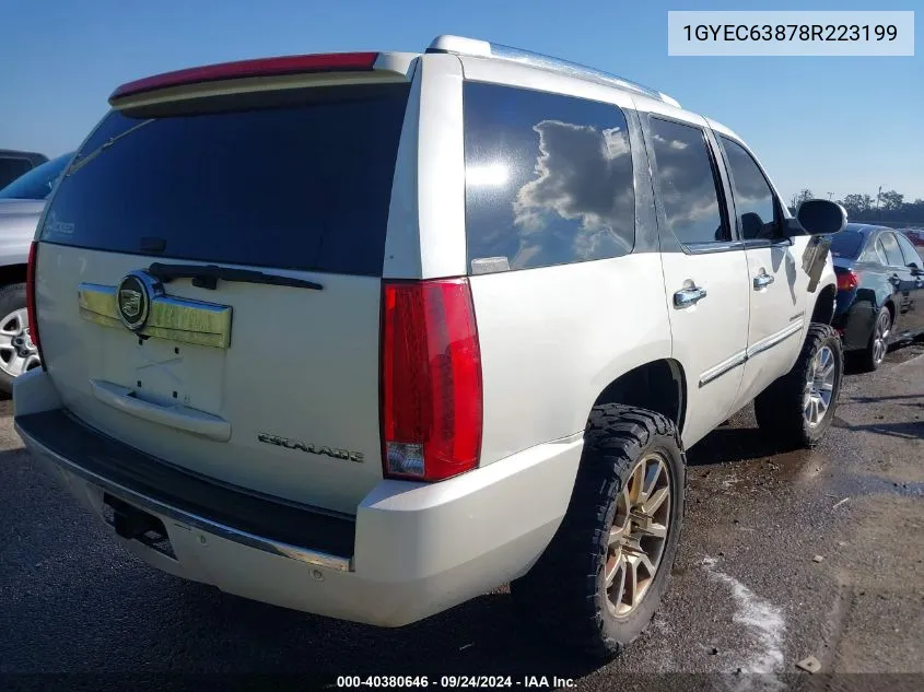 2008 Cadillac Escalade Luxury VIN: 1GYEC63878R223199 Lot: 40380646