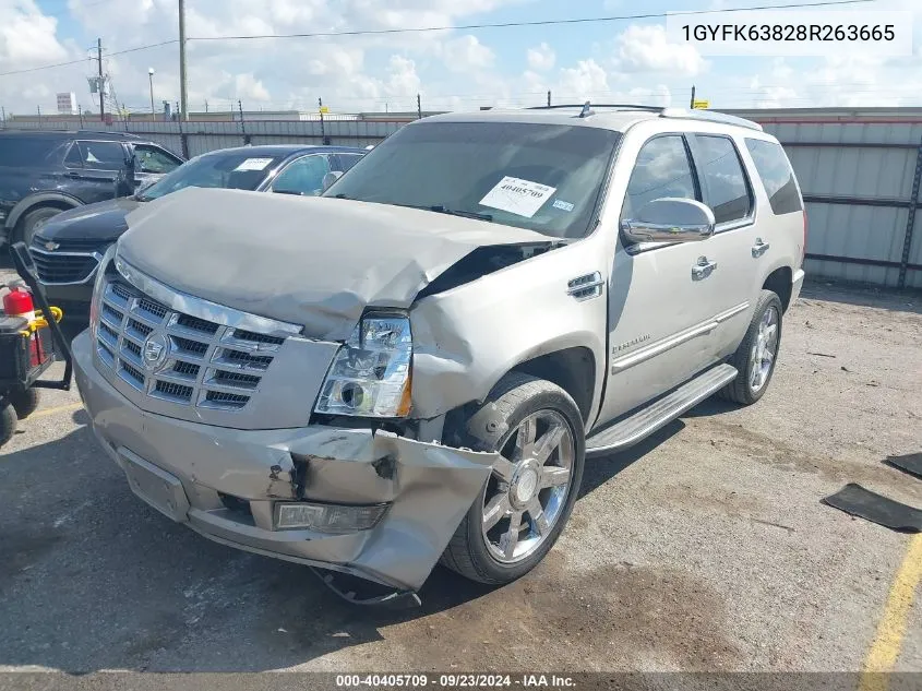 2008 Cadillac Escalade Standard VIN: 1GYFK63828R263665 Lot: 40405709