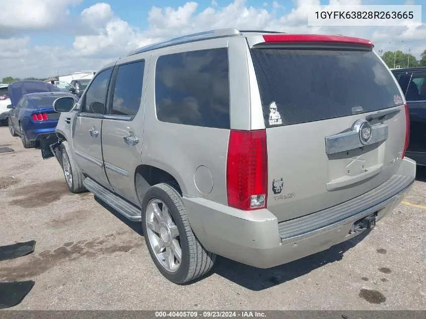 2008 Cadillac Escalade Standard VIN: 1GYFK63828R263665 Lot: 40405709