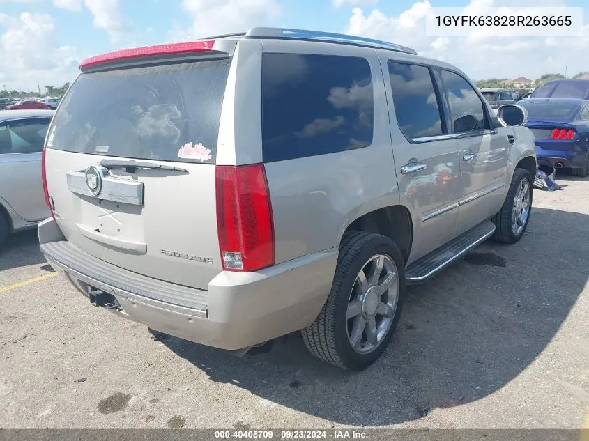 2008 Cadillac Escalade Standard VIN: 1GYFK63828R263665 Lot: 40405709