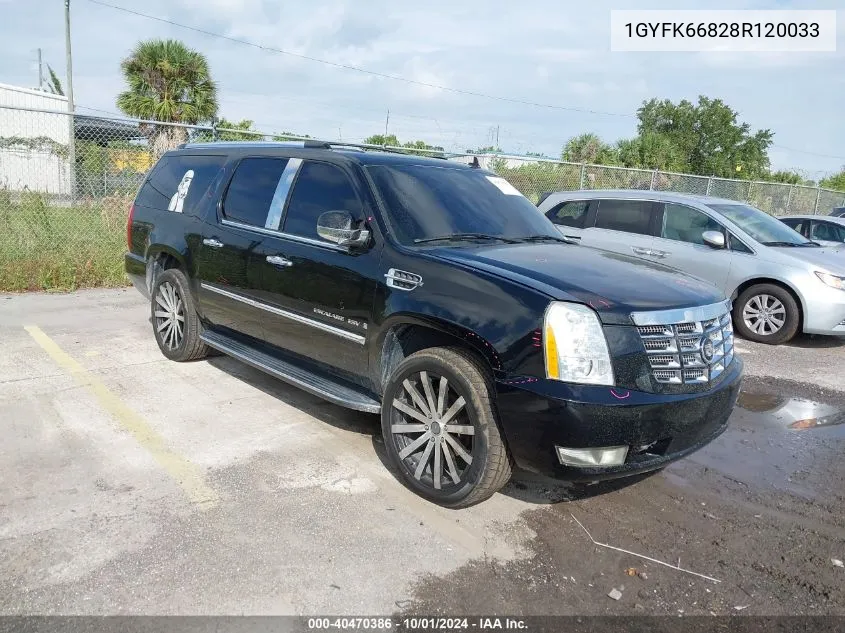 1GYFK66828R120033 2008 Cadillac Escalade Esv Esv