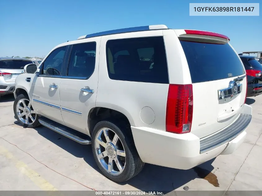 1GYFK63898R181447 2008 Cadillac Escalade Standard