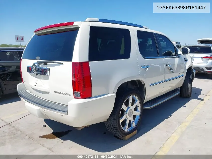 1GYFK63898R181447 2008 Cadillac Escalade Standard