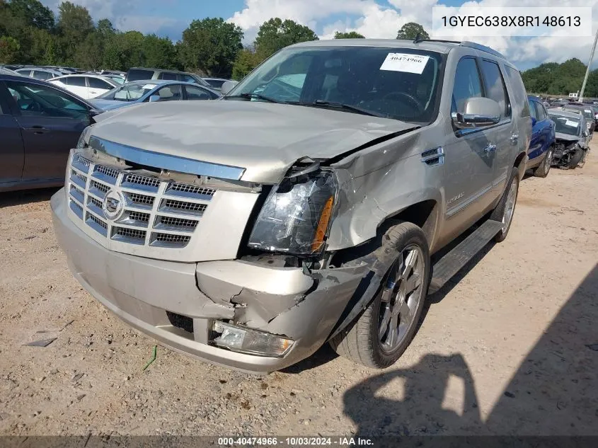 2008 Cadillac Escalade Standard VIN: 1GYEC638X8R148613 Lot: 40474966