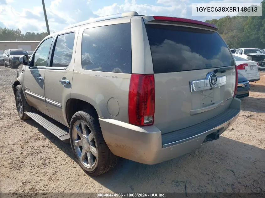 2008 Cadillac Escalade Standard VIN: 1GYEC638X8R148613 Lot: 40474966