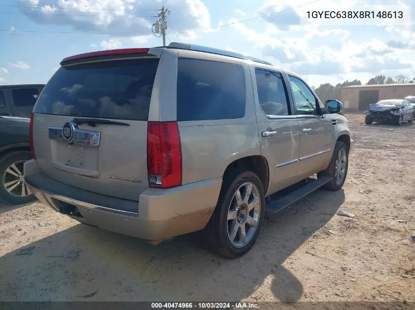 2008 Cadillac Escalade Standard VIN: 1GYEC638X8R148613 Lot: 40474966