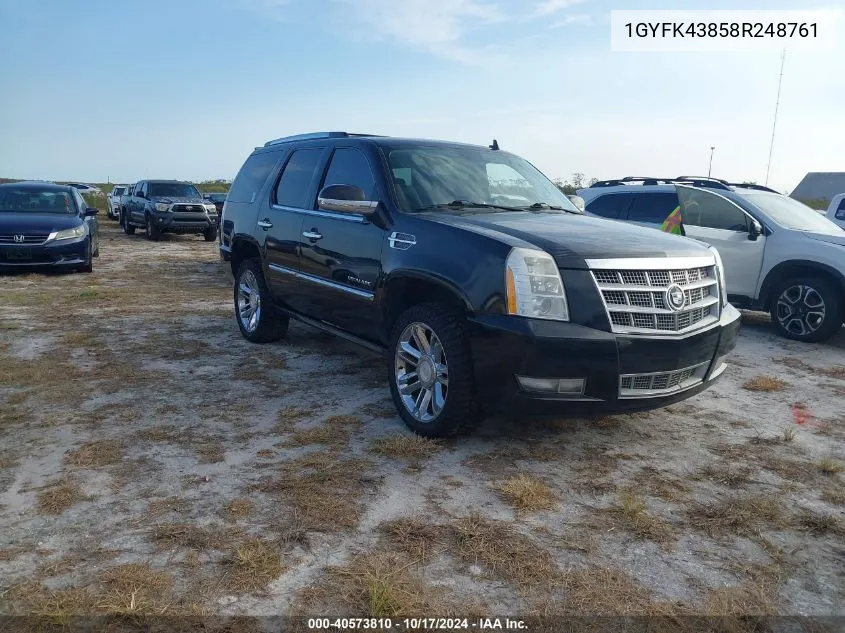 2008 Cadillac Escalade Luxury VIN: 1GYFK43858R248761 Lot: 40573810