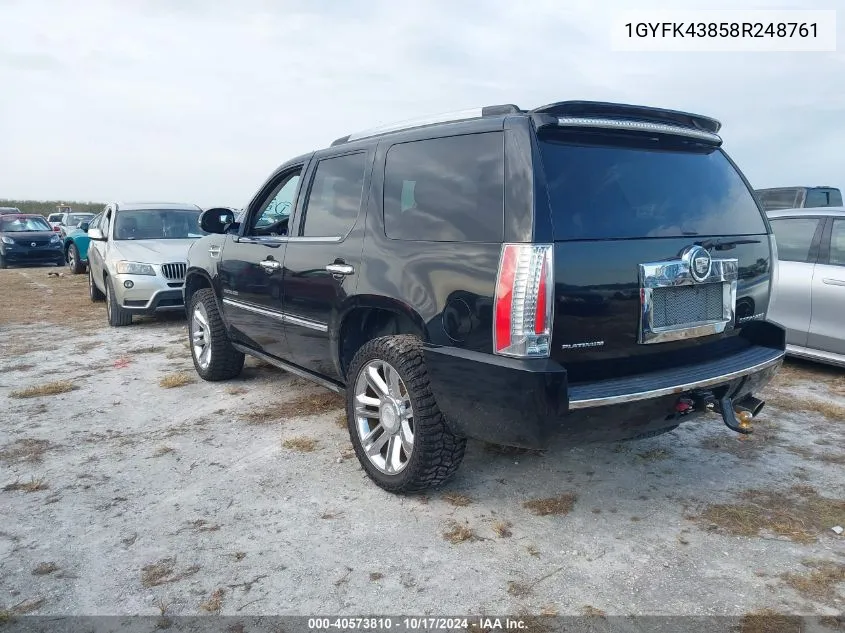 2008 Cadillac Escalade Luxury VIN: 1GYFK43858R248761 Lot: 40573810