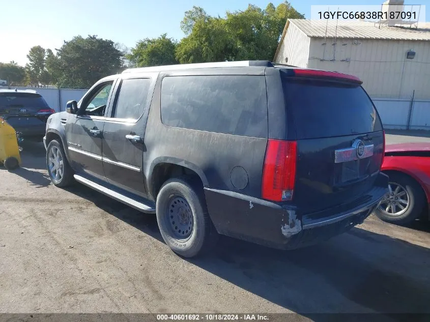 2008 Cadillac Escalade Esv Standard VIN: 1GYFC66838R187091 Lot: 40601692