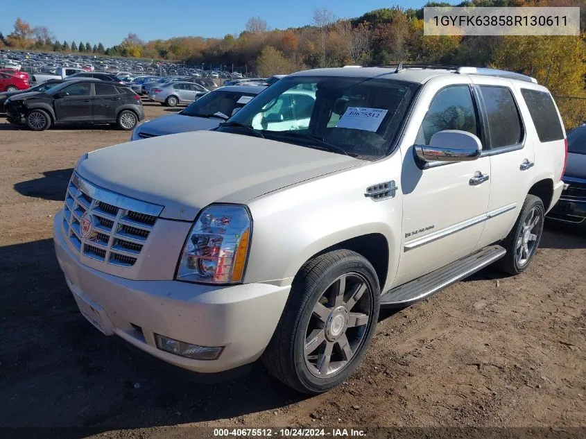 2008 Cadillac Escalade Standard VIN: 1GYFK63858R130611 Lot: 40675512