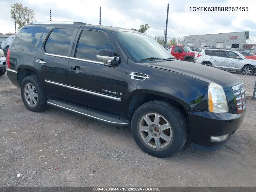 2008 Cadillac Escalade Standard VIN: 1GYFK63888R262455 Lot: 40733044