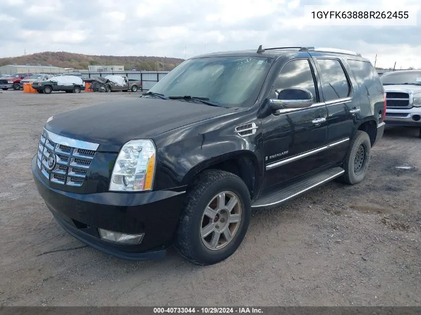 2008 Cadillac Escalade Standard VIN: 1GYFK63888R262455 Lot: 40733044