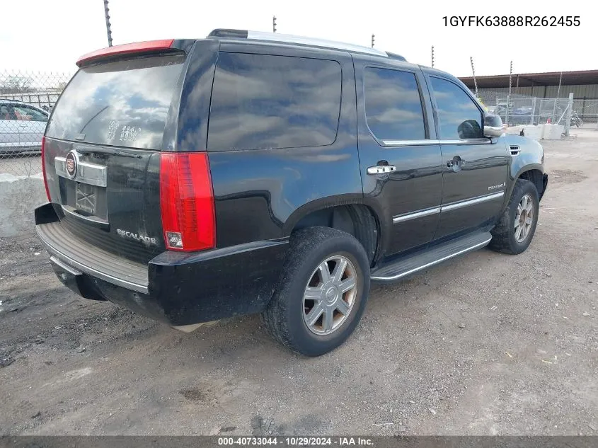 2008 Cadillac Escalade Standard VIN: 1GYFK63888R262455 Lot: 40733044