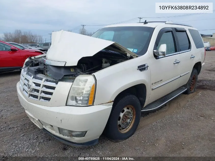 2008 Cadillac Escalade Standard VIN: 1GYFK63808R234892 Lot: 40785625