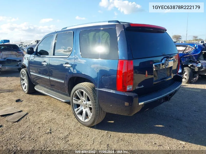 2008 Cadillac Escalade Standard VIN: 1GYEC63878R222179 Lot: 40812342