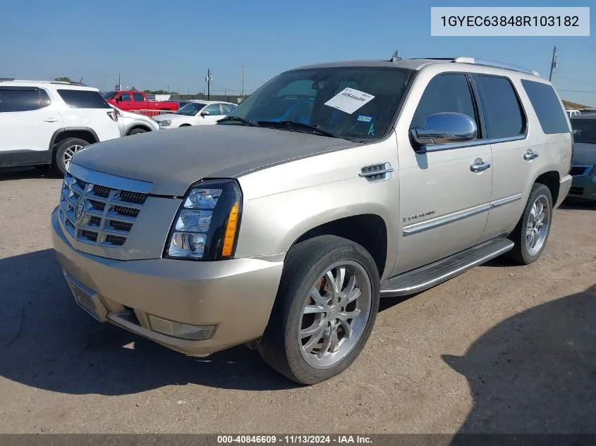 2008 Cadillac Escalade Standard VIN: 1GYEC63848R103182 Lot: 40846609