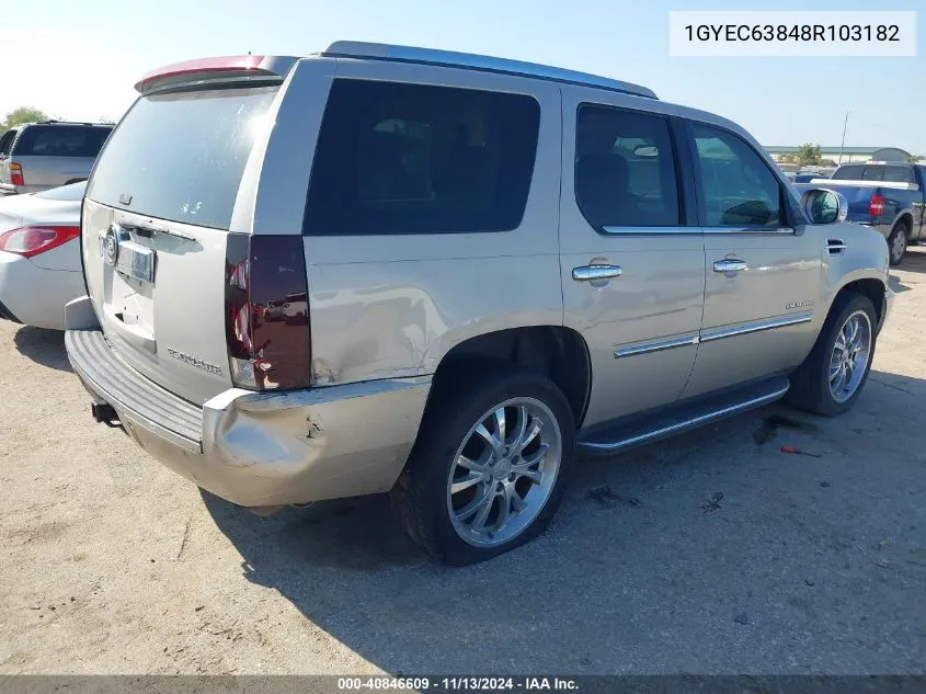 2008 Cadillac Escalade Standard VIN: 1GYEC63848R103182 Lot: 40846609