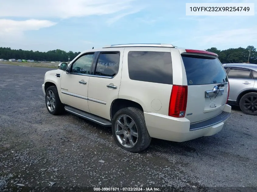 2009 Cadillac Escalade Standard VIN: 1GYFK232X9R254749 Lot: 39907871