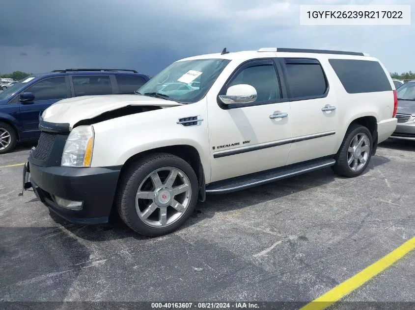 1GYFK26239R217022 2009 Cadillac Escalade Esv Standard