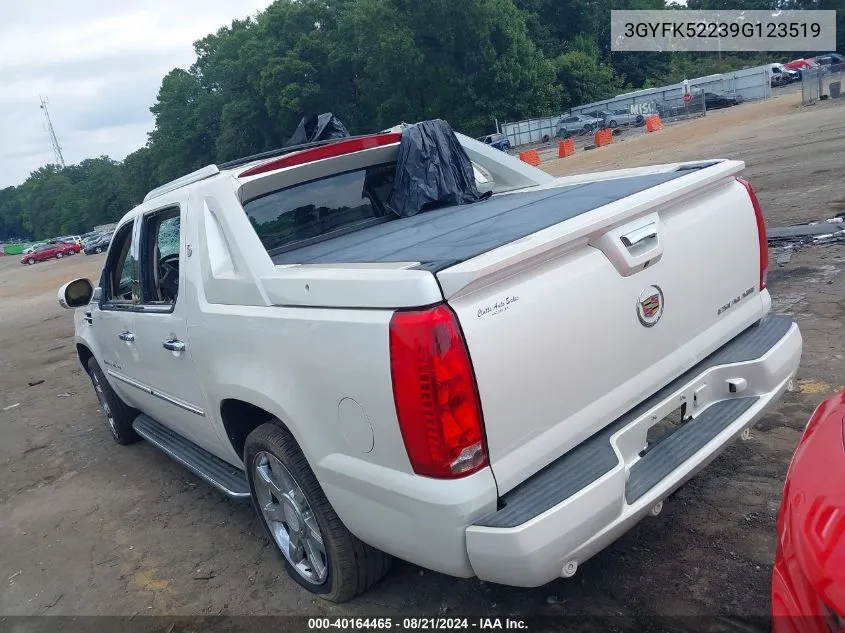 2009 Cadillac Escalade Ext Standard VIN: 3GYFK52239G123519 Lot: 40164465