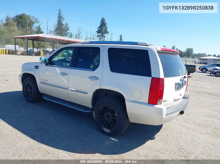 2009 Cadillac Escalade Standard VIN: 1GYFK13289R250838 Lot: 40230580