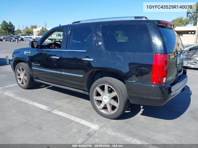 2009 Cadillac Escalade Hybrid Standard VIN: 1GYFC43529R140070 Lot: 40294795