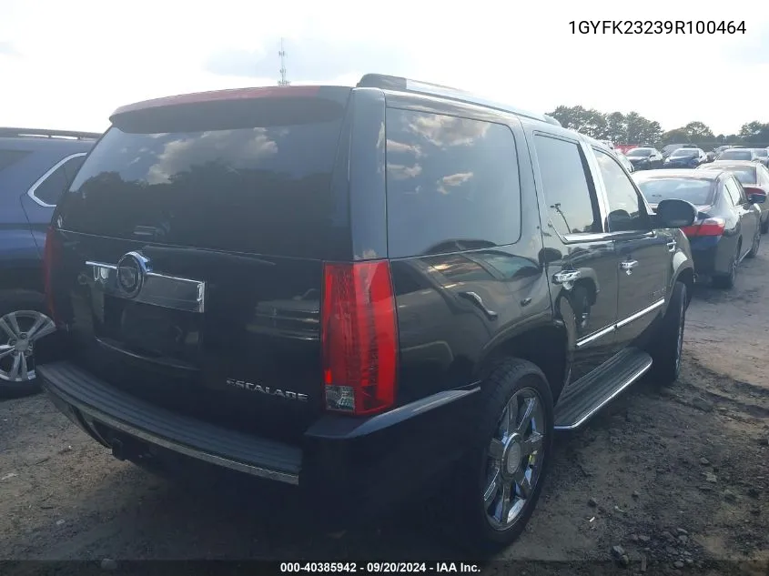 2009 Cadillac Escalade Standard VIN: 1GYFK23239R100464 Lot: 40385942