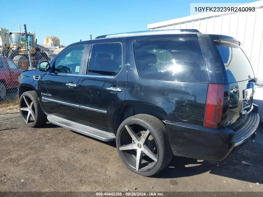 2009 Cadillac Escalade Standard VIN: 1GYFK23239R240093 Lot: 40442288