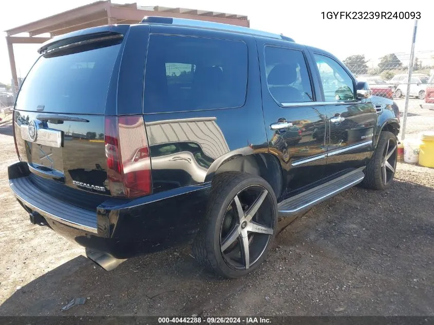 2009 Cadillac Escalade Standard VIN: 1GYFK23239R240093 Lot: 40442288