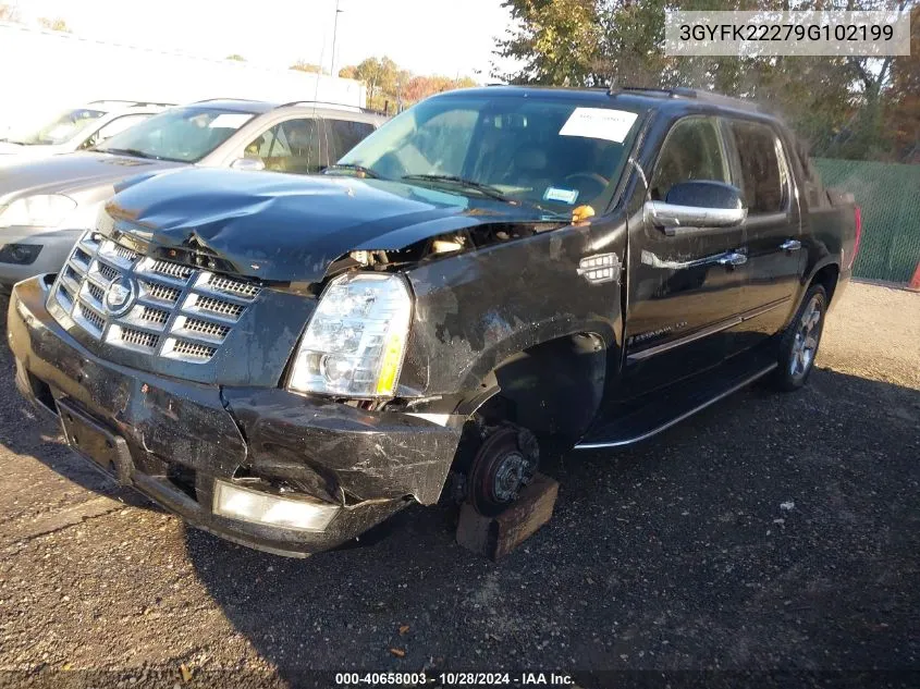 2009 Cadillac Escalade Ext Standard VIN: 3GYFK22279G102199 Lot: 40658003