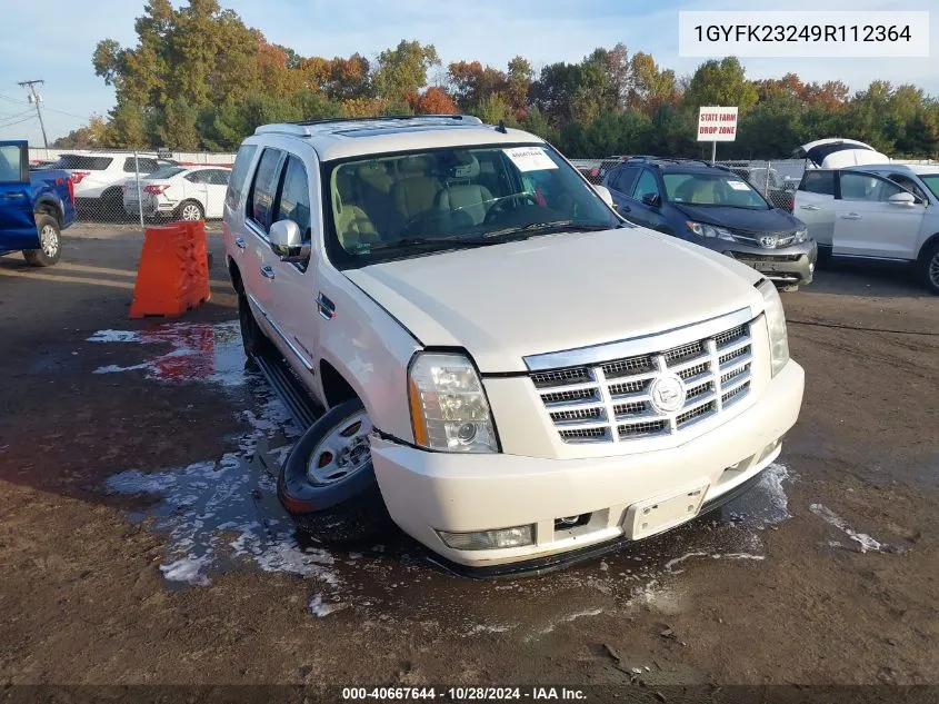 2009 Cadillac Escalade Standard VIN: 1GYFK23249R112364 Lot: 40667644