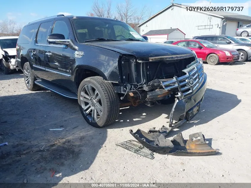 2009 Cadillac Escalade Esv Standard VIN: 1GYFK26269R179737 Lot: 40705001