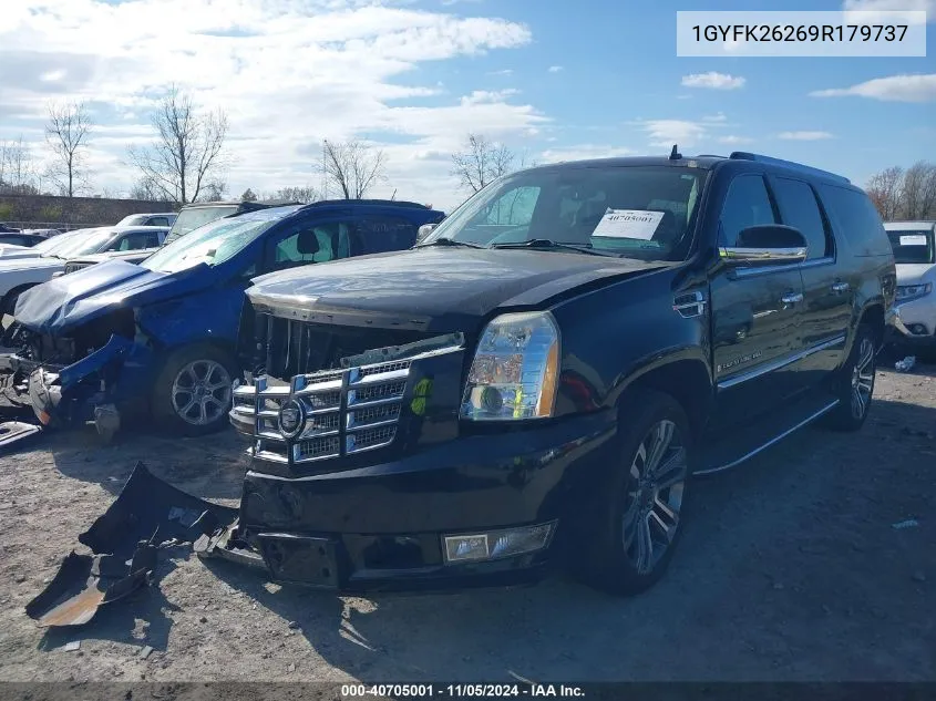 2009 Cadillac Escalade Esv Standard VIN: 1GYFK26269R179737 Lot: 40705001