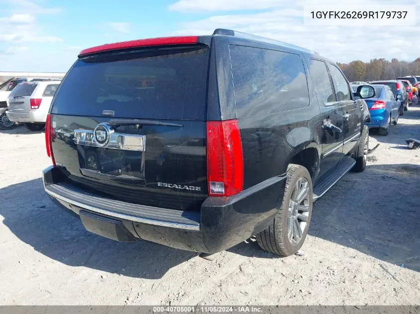 2009 Cadillac Escalade Esv Standard VIN: 1GYFK26269R179737 Lot: 40705001