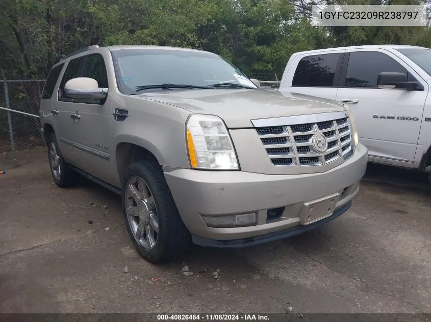 2009 Cadillac Escalade Standard VIN: 1GYFC23209R238797 Lot: 40826484