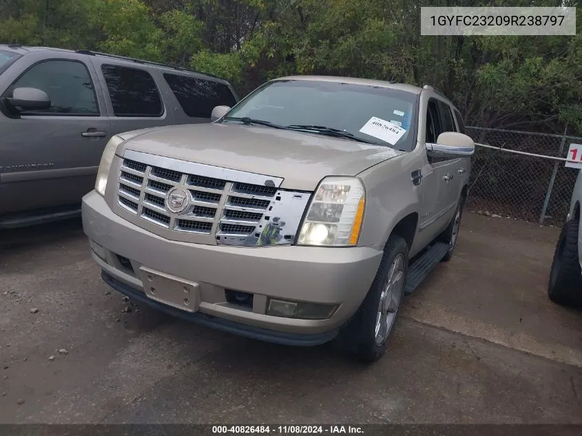 2009 Cadillac Escalade Standard VIN: 1GYFC23209R238797 Lot: 40826484