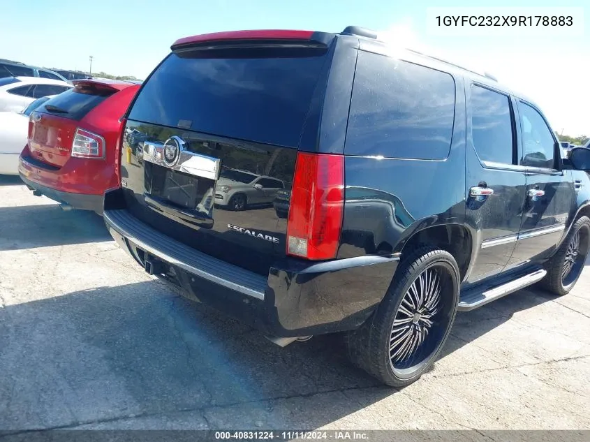 2009 Cadillac Escalade Standard VIN: 1GYFC232X9R178883 Lot: 40831224