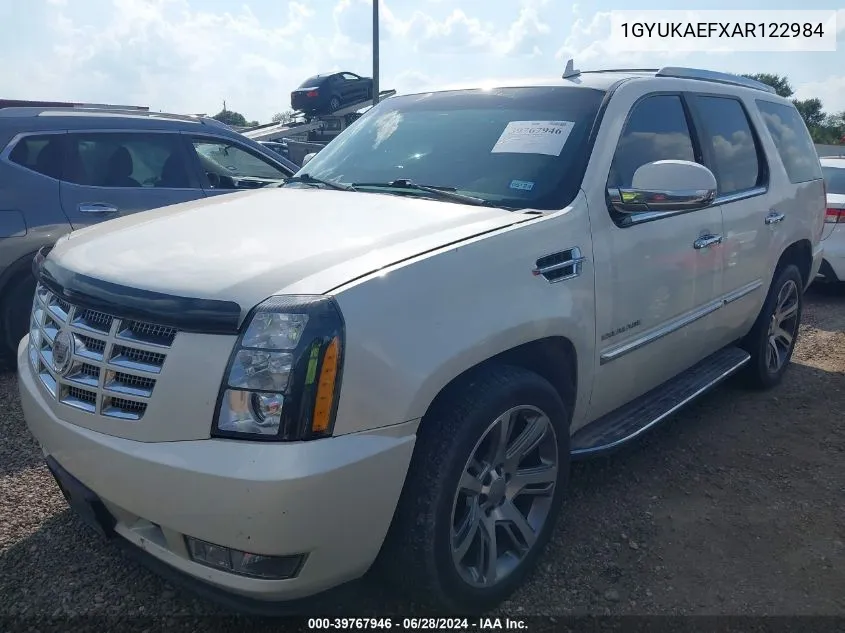 2010 Cadillac Escalade Standard VIN: 1GYUKAEFXAR122984 Lot: 39767946