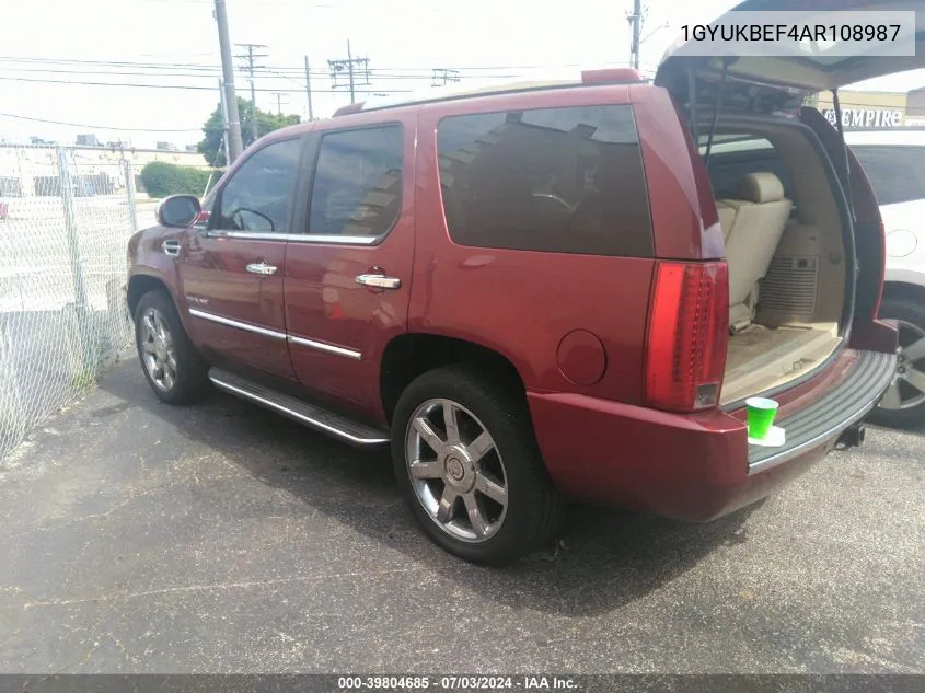 2010 Cadillac Escalade Luxury VIN: 1GYUKBEF4AR108987 Lot: 39804685